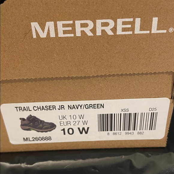 Merrell Kids' Blue and Neon Green Sneakers - Picture 2 of 7